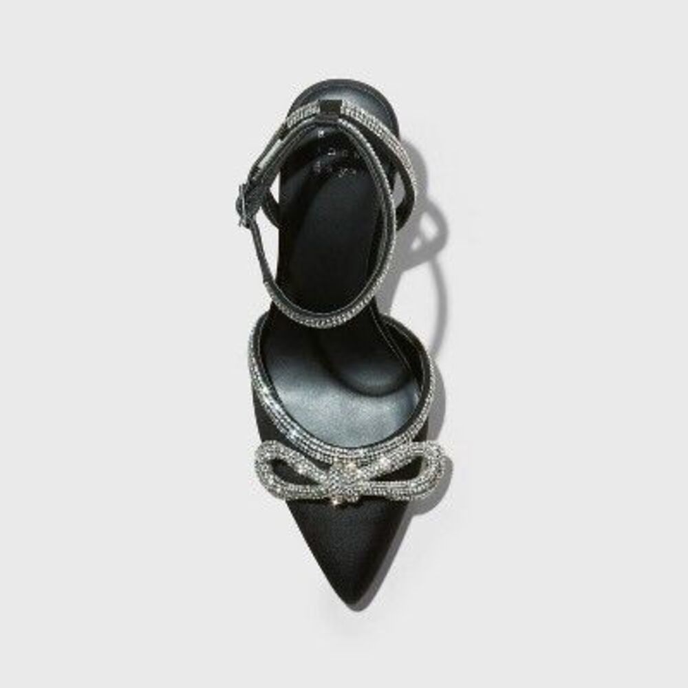 Women's Carmin Bow Pumps - A New Day Black 9.5 - Picture 2 of 3